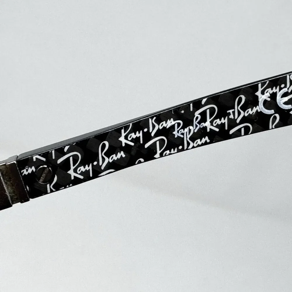 Ray-Ban RB8421 2861 Black Silver Carbon Fiber Eyeglass Frames 54-19-145